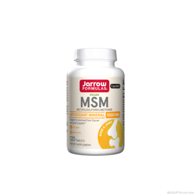 МСМ Метил сулфонил метан (органична сяра) 1000 мг х 120 капсули ДЖАРОУ | Jarrow Formulas MSM