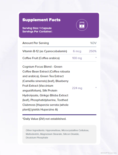 Натрол КОГНИУМ ФОКУС За памет и концентрация х 60 капсули | Natrol Cognium Focus