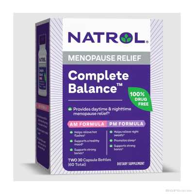 Натрол Формула при менопауза 2 х 30 капсули AM/PM | Natrol Complete Balance for Menopause