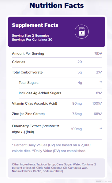 Натрол Екстракт от Бъз 100 мг х 60 желирани таблетки | Natrol Elderberry