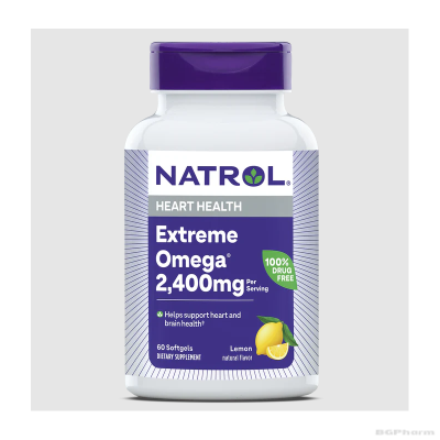 Натрол Омега 3 Екстрийм 1200 мг х 60 капсули | Natrol Extreme Omega 2400mg