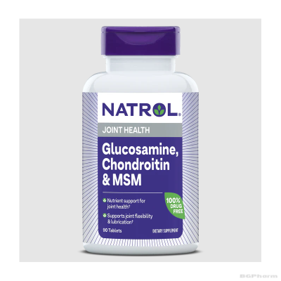 Натрол Глюкозамин, Хондроитин + МСМ 983 мг х 90 таблетки | Natrol Glucosamine Chondroitin MSM