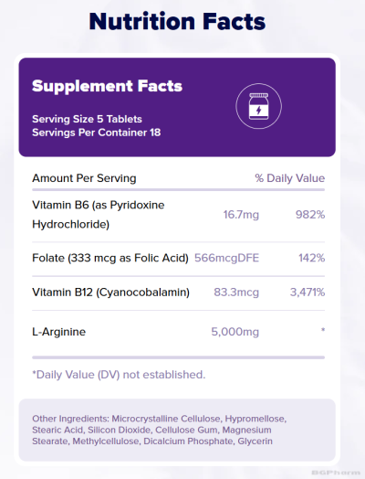 Натрол Аргинин 5000 мг х 90 таблетки | Natrol L-Arginine