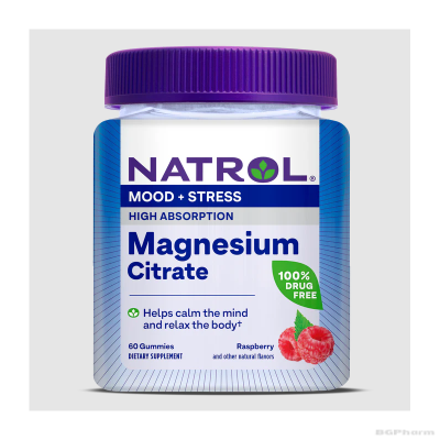 Натрол Магнезий цитрат х 60 желирани таблетки | Natrol Magnesium Citrate Gummies