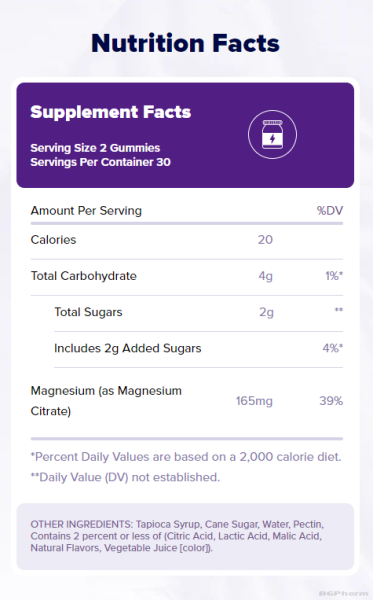 Натрол Магнезий цитрат х 60 желирани таблетки | Natrol Magnesium Citrate Gummies