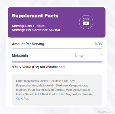 Натрол Мелатонин 3 мг х 90 ородисперсни таблетки | Natrol Melatonin Fast Dissolve