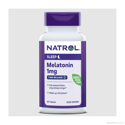 Натрол Мелатонин 1 мг със забавено освождаване х 90 таблетки | Natrol Melatonin Time Release