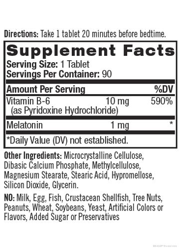 Натрол Мелатонин 1 мг със забавено освождаване х 90 таблетки | Natrol Melatonin Time Release