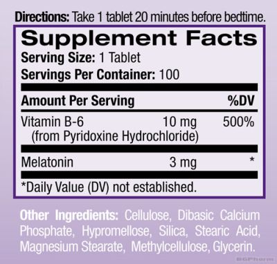 Натрол Мелатонин 3 мг със забавено освождаване х 100 таблетки | Natrol Melatonin Time Release