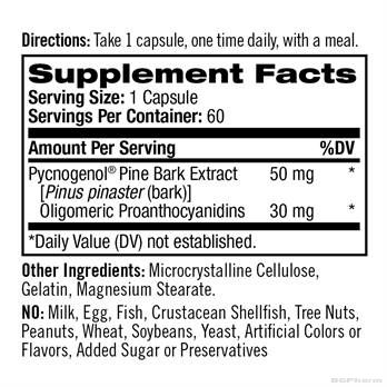 Натрол Пикногенол 50 мг х 60 капсули | Natrol Pycnogenol