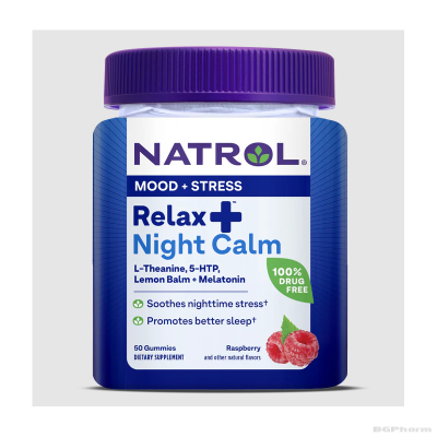 Натрол РЕЛАКСИЯ НАЙТ Формула за успокоение х 50 желирани таблетки | Natrol Relaxia Night Calm