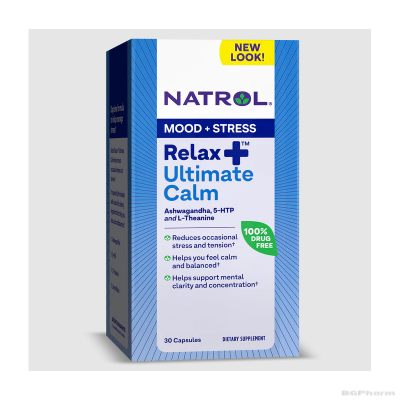 Натрол РЕЛАКСИЯ УЛТИМЕЙТ КАЛМ х 30 капсули | Natrol Relaxia Ultimate Calm