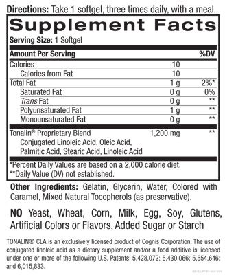 Натрол Тоналин КЛА 1200 мг Липотропен Фет Бърнър х 90 капсули | Natrol Tonalin CLA