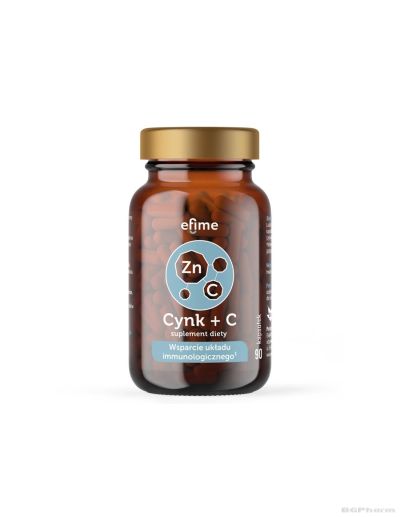 Цинк 10 мг + Витамин Ц 300 мг Efime х 90 капсули Ekamedica | Zinc + Vitamin C