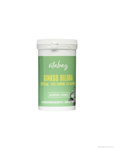 Гинко Билоба екстракт 120 мг (6000 мг)  х 180 капсули Vitabay | Ginkgo Biloba Extract