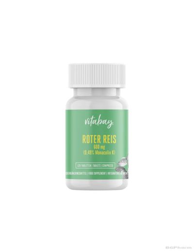 Червен ориз екстракт с монаколин К х 120 капсули Vitabay | Red Rice Yeast Monacolin K